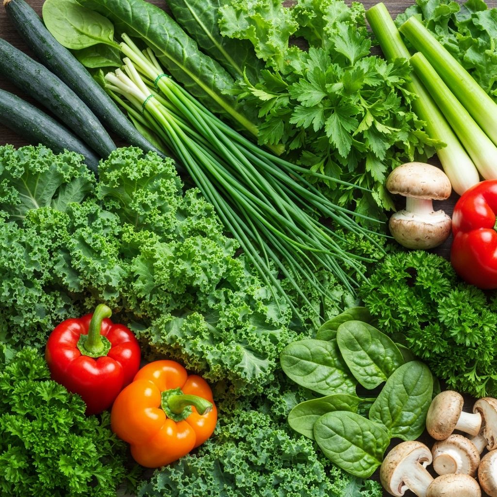 Färska växtbaserade näringsämnen från grönsaker och örter